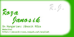 roza janosik business card