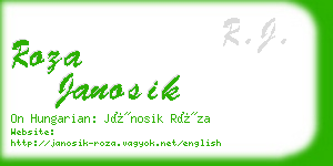 roza janosik business card